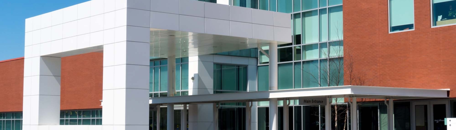 The modern medical building main entrance_ The modern medical building main entrance_