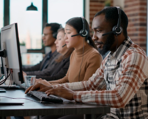 Professionals in call center